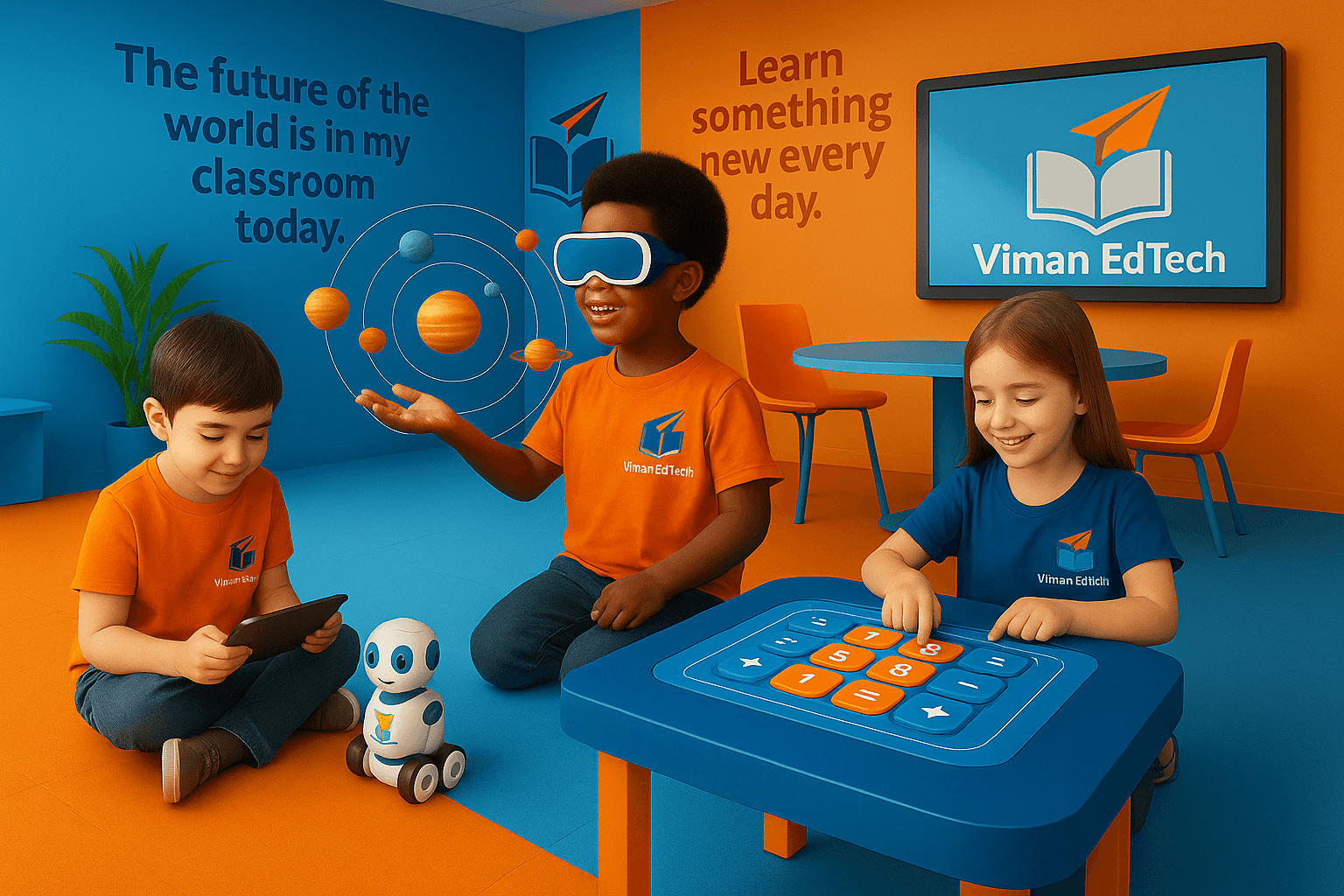 Interactive Learning — children learning with technology at Viman EdTech